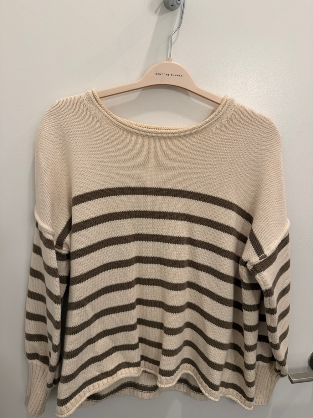Madewell Cream Striped Women's Sweater - Relaxed Fit